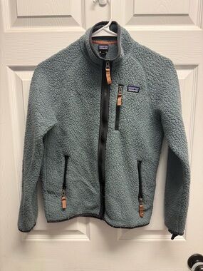 Boys Patagonia Sherpa Full Zip Jacket size large (12)
